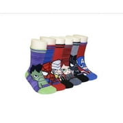 Marvel Avengers Kids 6 Pack Grip Bottom Socks 5-7 Yr Old